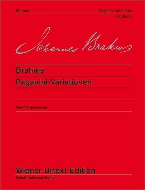 Brahms: Paganini Variations Opus 35 for Piano published by Wiener Urtext